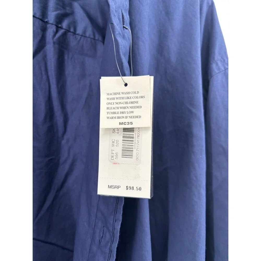 Polo Ralph Lauren Button Down Shirt Mens Blue Feather Weight Twill 2XL NWT